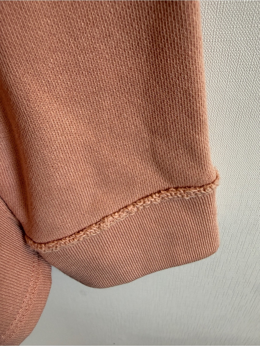 Eileen Fisher Hooded Open Front Cardigan | Dusty Rose peach  | Small cotton - Picture 6 of 8